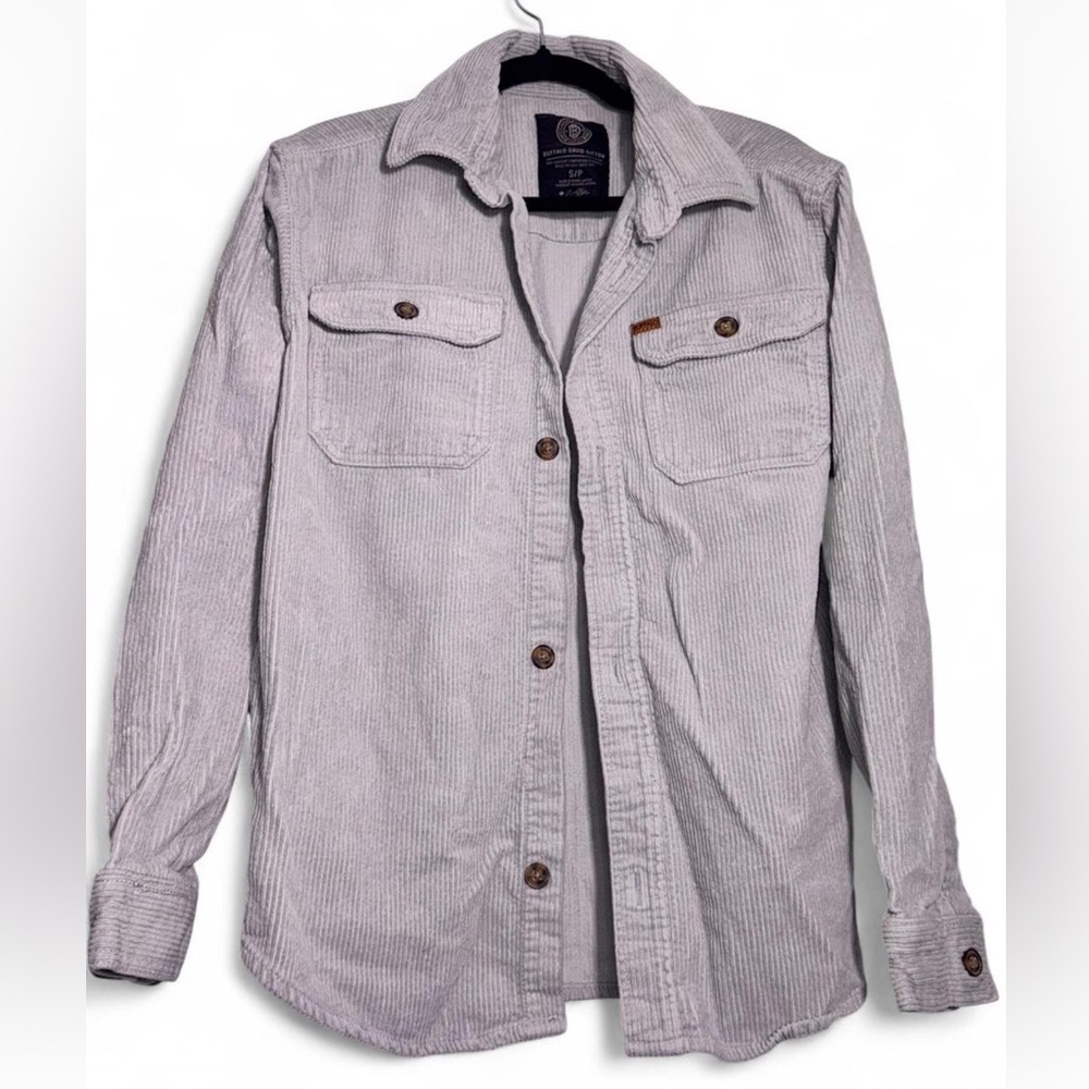Buffalo David Bitton Gray Textured Shacket size S oversized.